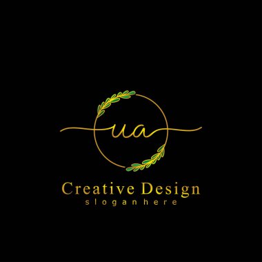 İlk logo kavramının UA el yazısı.