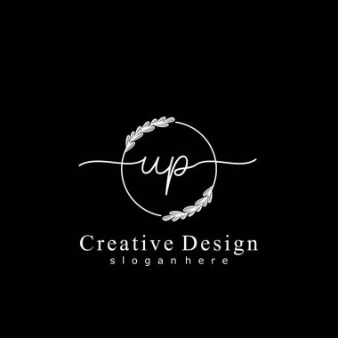 İlk logo kavramının ilk UP el yazısı.