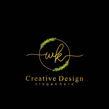 İlk logo kavramının ilk WK el yazısı.