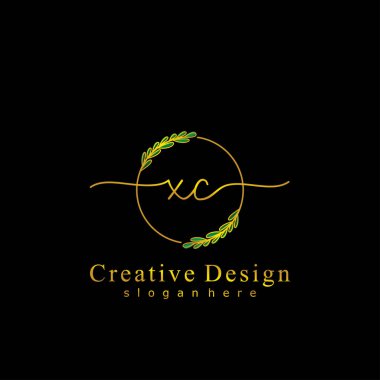 İlk logo kavramının XC el yazısı.