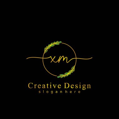 İlk logo kavramının XM el yazısı.