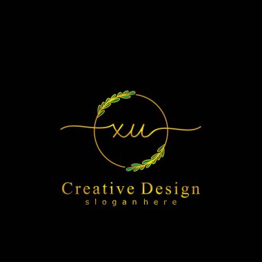 İlk logo kavramının XU el yazısı.