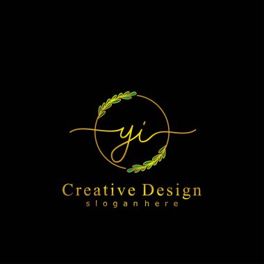 İlk logo kavramının YI el yazısı.