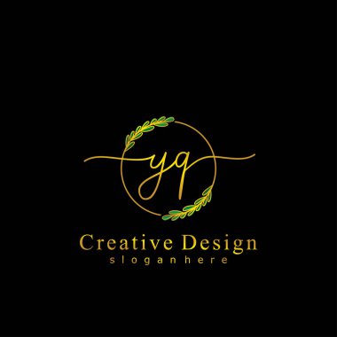 İlk logo kavramının başlangıç YQ el yazısı.