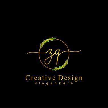 İlk logo kavramının ilk ZQ el yazısı.