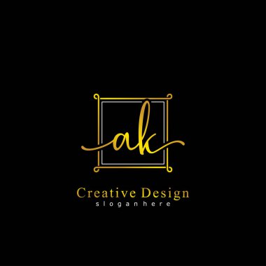 İlk logo kavramının ilk AK el yazısı.