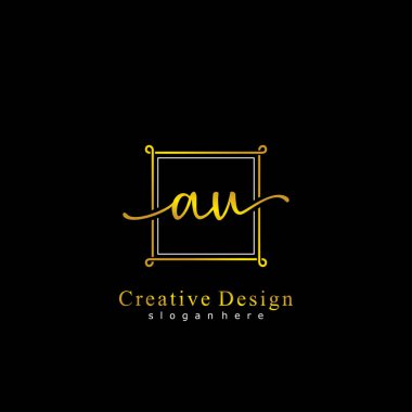 İlk logo kavramının AU el yazısı.