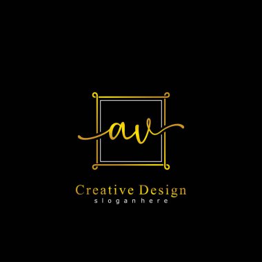 İlk logo kavramının AV el yazısı.