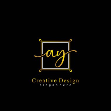 İlk logo kavramının ilk AY el yazısı.