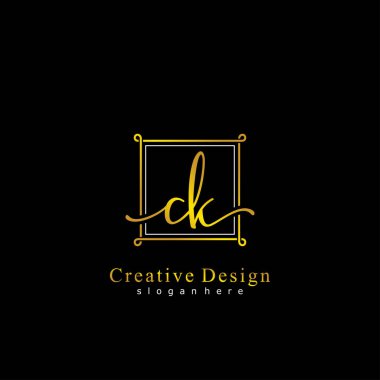 İlk logo kavramının CK el yazısı.