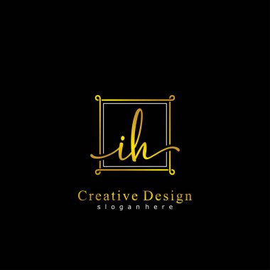 İlk logo kavramının ilk IH el yazısı.