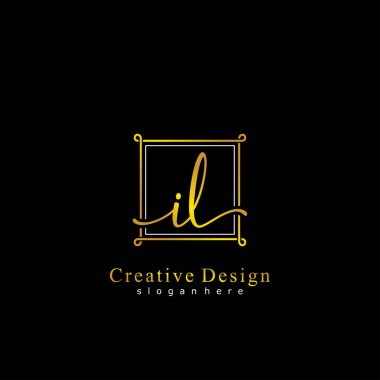 İlk logo kavramının ilk IL el yazısı.