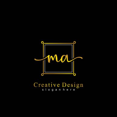 İlk logo kavramının başlangıç MA el yazısı.
