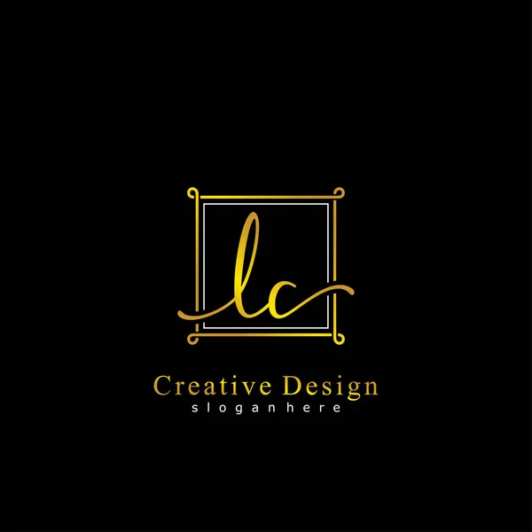 Écriture Initiale Concept Logo Initial — Image vectorielle