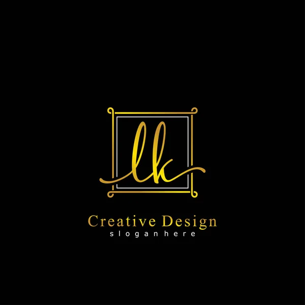 Ecriture Initiale Concept Logo Initial — Image vectorielle