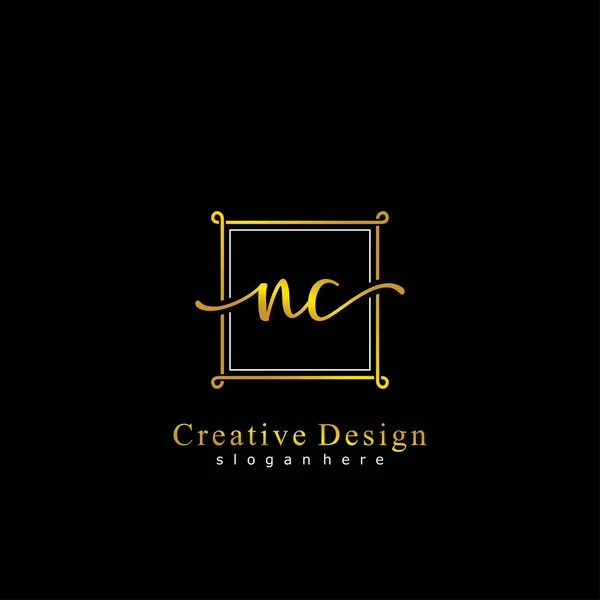Écriture Initiale Concept Logo Initial — Image vectorielle