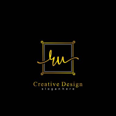 İlk logo kavramının RU el yazısı.