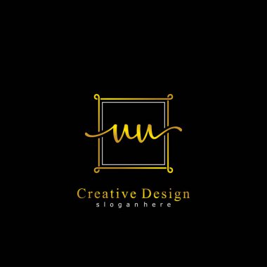 İlk logo kavramının UU el yazısı.