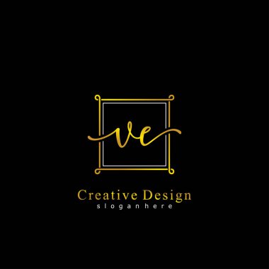 İlk logo kavramının ilk VE el yazısı.