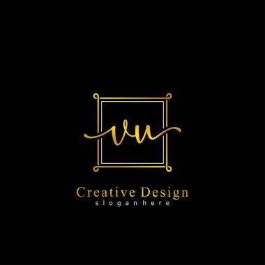 İlk logo kavramının ilk VU el yazısı.