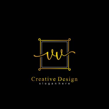 İlk logo kavramının ilk VV el yazısı.