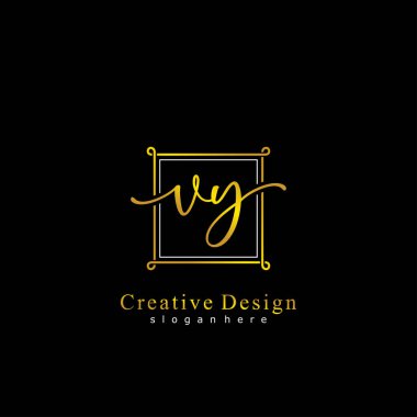 İlk logo kavramının ilk VY el yazısı.