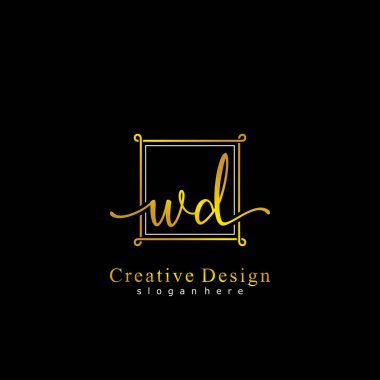 İlk logo kavramının ilk WD el yazısı.