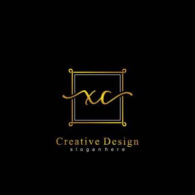 İlk logo kavramının XC el yazısı.