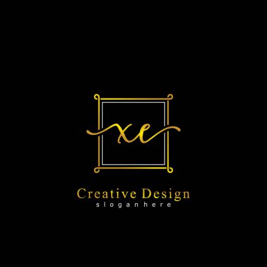 İlk logo kavramının XE el yazısı.