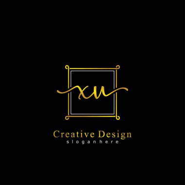 İlk logo kavramının XU el yazısı.