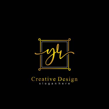 İlk logo kavramının YR el yazısı.