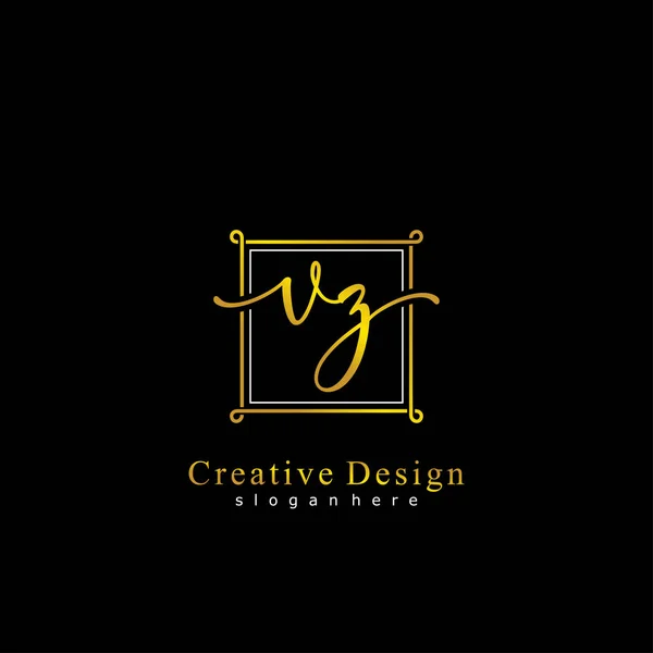 Ecriture Initiale Concept Logo Initial — Image vectorielle