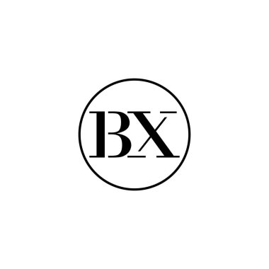 Harf BX ilk monogram logo tasarımı, düğün, moda, makyaj şablonu