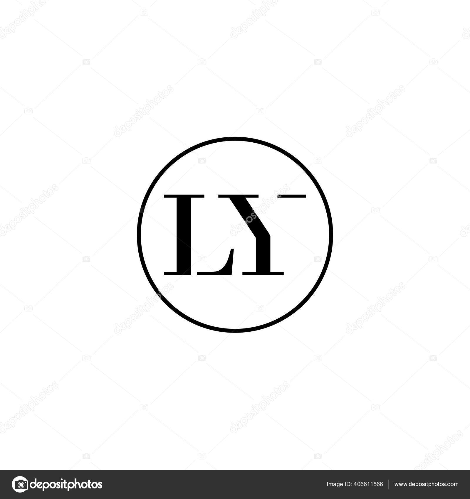 Ly Letter Logo Design Template Vector Stock Vector (Royalty Free