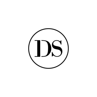 DS ilk monogram logo tasarımı, düğün, moda, makyaj şablonu