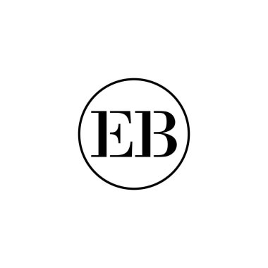 Harf EB ilk monogram logo tasarımı, düğün, moda, makyaj şablonu