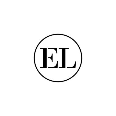 Harf EL ilk monogram logo tasarımı, düğün, moda, makyaj şablonu