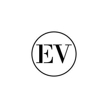 Harf EV ilk monogram logo tasarımı, düğün, moda, makyaj şablonu
