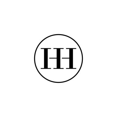 Harf HH ilk monogram logo tasarımı, düğün, moda, makyaj şablonu
