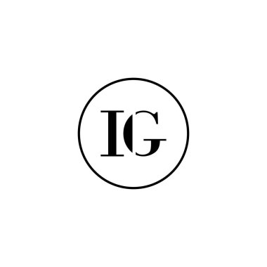 IG ilk monogram logo tasarımı, düğün, moda, makyaj şablonu