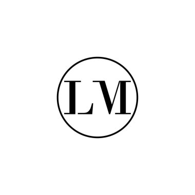 LM ilk monogram logo tasarımı, düğün, moda, makyaj şablonu