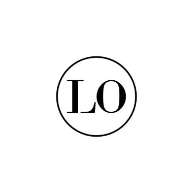 LO ilk monogram logo tasarımı, düğün, moda, makyaj şablonu