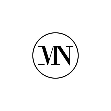 Harf MN ilk monogram logo tasarımı, düğün, moda, makyaj şablonu