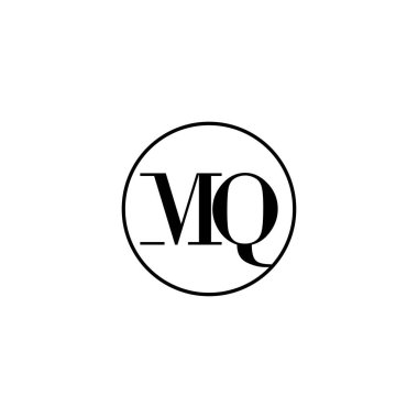 Harf MQ ilk monogram logo tasarımı, düğün, moda, makyaj şablonu