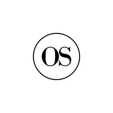 Harf işletim sistemi ilk monogram logo tasarımı, düğün, moda, makyaj şablonu