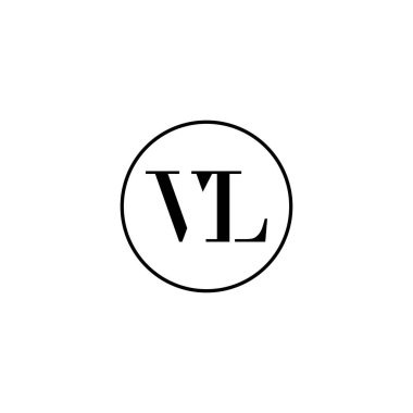Harf VL ilk monogram logo tasarımı, düğün, moda, makyaj şablonu