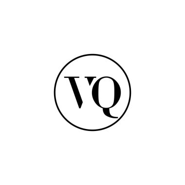 Harf VQ ilk monogram logo tasarımı, düğün, moda, makyaj şablonu
