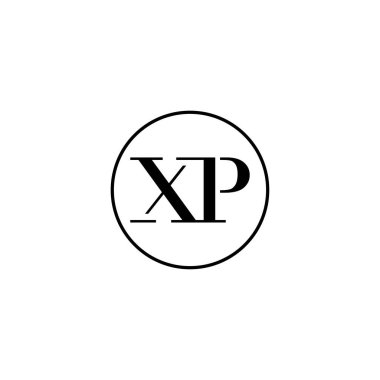 Harf XP ilk monogram logo tasarımı, düğün, moda, makyaj şablonu