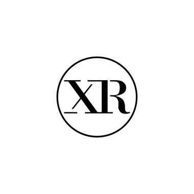 Harf XR ilk monogram logo tasarımı, düğün, moda, makyaj şablonu
