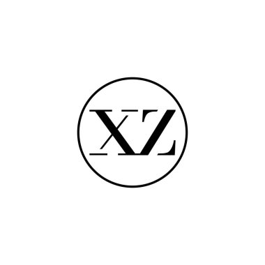 Harf XZ ilk monogram logo tasarımı, düğün, moda, makyaj şablonu